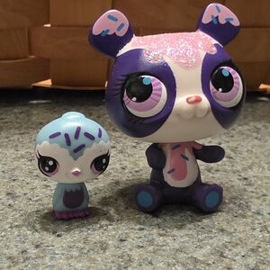 Littlest Pet Shop Purple and Blue Figures